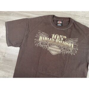 HARLEY DAVIDSON MOTORCYCLES 105 YEARS Milwaukee, WI 1903 - 2008 T-SHIRT SIZE XL